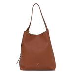 Grained Calfskin Low Key Hobo MM Cognac
