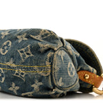 Monogram Denim Mini Pleaty Blue