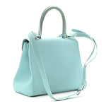 Grained Calfskin MM Brillant Satchel Light Blue