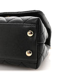 Caviar Quilted Extra Mini Coco Handle Flap Black