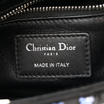 Satin Lambskin Embroidered Beaded Mini Lady Dior Black Multicolor