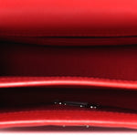 Goatskin Quilted Small CC Box Flap Red