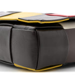 Paper Calfskin Maxi Intreccio Cassette Crossbody Bag Brown Multicolor