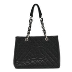 Caviar Quilted Grand Shopping Tote GST Black