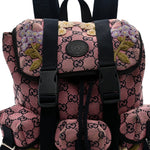 Monogram Multicolor Floral Embroidered Large Retro Interlocking G Three Pocket Backpack Pink Blue Multicolor
