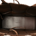 Suede Foulard Intrecciato Small Arco Tote Brownie