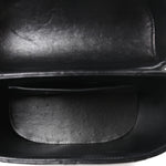 Lambskin Quilted Monogram June Box Bag  Black