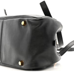 Lambskin Tag Bowling Bag Black