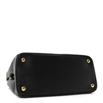 Saffiano Small Galleria Double Zip Tote Black
