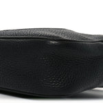 Pebbled Calfskin Small Soho Disco Bag Black