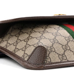 GG Supreme Monogram Web Small Ophidia Belt Bag Brown