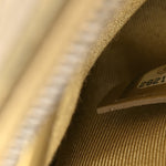 Metallic Calfskin Crocodile Embossed Small Gabrielle Clutch With Chain Gold