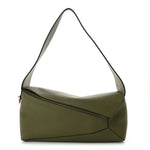 Calfskin Puzzle Hobo Avocado