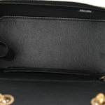 Lambskin Quilted Small Pillow Crush Vanity Case With Chain Black
