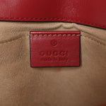 Calfskin Matelasse Mini GG Marmont Shoulder Bag Hibiscus Red
