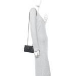 Lambskin Quilted Small Vanity Case With Chain Black