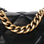 Lambskin Quilted Medium Chanel 19 Flap Black