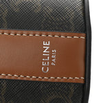 Triomphe Canvas Vertical Cylinder Bag Tan