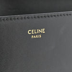 Shiny Calfskin Triomphe Margo Wallet on Chain Black