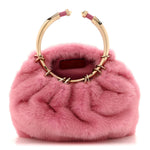 Mink Fur Clutch Pink
