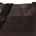 Guccissima Flat Messenger Bag Brown Dark Brown