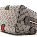 GG Supreme Monogram Web Small Ophidia Top Handle Bag Beige Ebony