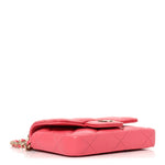 Lambskin Quilted Mini Chain Belt Bag Pink