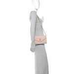 Grain De Poudre Matelasse Chevron Monogram Chain Wallet Pale Pink