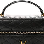 Lambskin Quilted Mini Gaby Vanity Case Black