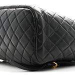 Lambskin Quilted Large Urban Spirit Backpack Black