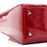 Patent Cannage Medium Lady Dior Red