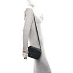 Pebbled Calfskin Small Soho Disco Bag Black