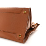 Grained Calfskin Tote Tobacco