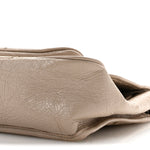 Crinkled Calfskin Matelasse Monogram Medium Niki Chain Satchel Gold Sand