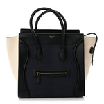 Velluto Calfskin Mini Tri-Color Luggage Navy