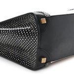 Polka Dot Snakeskin Smooth Calfskin Micro Luggage Black White