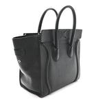 Drummed Calfskin Mini Luggage Black