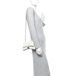 Crushed Calfskin Quilted XS Crush Chain Bag  Optic White