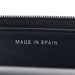 Patent Quilted Wallet On Chain WOC Navy Blue
