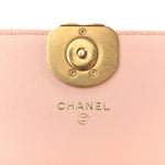Crumpled Calfskin Quilted Braided CC Mini Flap Light Pink