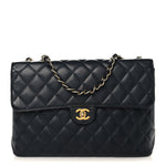 Caviar Jumbo Single Flap Black