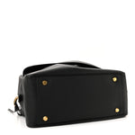 Grained Calfskin Medium Carrie Bowling Bag Black