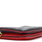 Empreinte Double Zip Pochette Marine Rouge