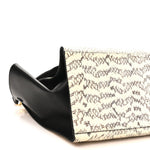 Snakeskin Calfskin Medium Trapeze White Black