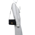 Shiny Calfskin Medium Triomphe Black