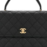 Caviar Quilted Jumbo Kelly Flap Black