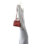 Calfskin Crocodile Embossed Nano Sac De Jour Rose Fonce