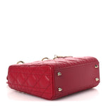 Lambskin Cannage Small My ABCDior Lady Dior Red