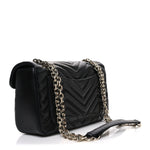 Lambskin Matelasse Medium GG Marmont Shoulder Bag Black