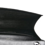 Grain De Poudre Textured Mixed Matelasse Triquilt Medium Monogram Monochrome Satchel Black
